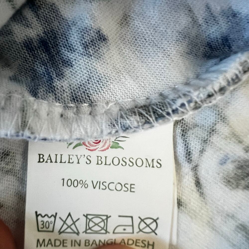 Bailey’s Blossoms Blue Floral 4-Layer Tiered Dress 2T - Picture 3 of 4